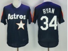 Houston Astros #34 Nolan Ryan Blue BP Throwback Jersey