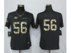 Women San Francisco 49ers #56 Reuben Foster Anthracite Salute To Service Limited Jersey