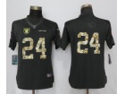 Women Oakland Raiders #24 Marshawn Lynch Anthracite Salute To Service Limited Jersey