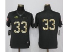 Women New York Jets #33 Jamal Adams Anthracite Salute To Service Limited Jersey