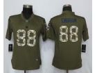 Women New York Giants #88 Evan Engram Green Salute To Service Limited Jersey