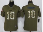 Women Chicago Bears #10 Mitch Trubisky Green Salute To Service Limited Jersey