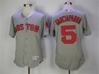 Boston Red Sox #5 Nomar Garciaparra Gray Flex Base Baseball Jerseys