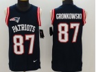 New England Patriots #87 Rob Gronkowski Blue NFL Limited Tank Top Jersey