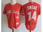 Toronto Blue Jays #14 Justin Smoak Red Flex Base Baseball Jersey