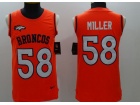 Denver Broncos #58 Von Miller Orange NFL Limited Tank Top Jersey