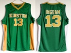 Kingston University #13 Charles Ingram Green Stitched Basketball Jersey