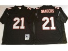 Atlanta Falcons #21 SANDERS Black Throwback Jerseys