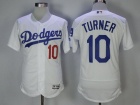 Los Angeles Dodgers #10 Justin Turner White Flexbase Jersey