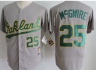 Oakland Athletics #25 Mark McGwire Grey Throwback Jersey