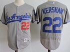 Los Angeles Dodgers #22 Clayton Kershaw Grey Los Angeles Flex Base Jerseys