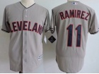 Cleveland Indians #11 Jose Ramirez Grey Cool Base Jersey