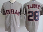 Cleveland Indians #28 Corey Kluber Grey Cool Base Jersey