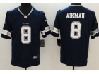 Dallas Cowboys #8 Troy Aikman Blue Mens Vapor Untouchable Limited Jersey