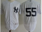 New York Yankees #55 Sonny Gray White Pinstrip Flexbase Jersey