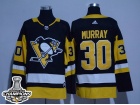 Adidas Pittsburgh Penguins #30 Matthew Murray Black with 2017 Stanley Cup Champions Patch Jersey