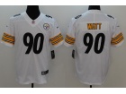 Pittsburgh Steelers #90 T.J. Watt White Men's Vapor Untouchable Limited Jersey