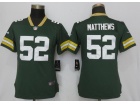 Women Green Bay Packers #52 Clay Matthews Green Vapor Untouchable Jersey