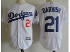 Los Angeles Dodgers #21 Yu Darvish White Flexbase Jerseys