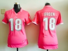 Cincinnati Bengals #18 A.J. Green Pink Women Jersey