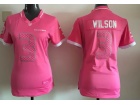 Seattle Seahawks #3 Russell Wilson Pink Women Jersey