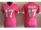 San Diego Chargers #17 Philip Rivers Pink Women Jersey