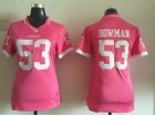 San Francisco 49ers#53 NaVorro Bowman Pink Women Jersey