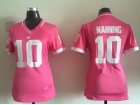 New York Giants #10 Eli Manning Pink Women Jersey