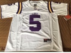 LSU Tigers #5 Derrius Guice White College Football Limited Jersey