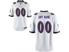 Men's Baltimore Ravens Nike White Custom Game Jersey