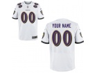 Men's Baltimore Ravens Nike White Custom Elite Jersey