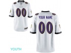 Nike Youth Baltimore Ravens White Customized Game Jersey