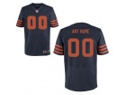 Men's Chicago Bears Nike Blue with Orange Letters Custom Elite Jersey