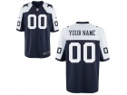 Men's Dallas Cowboys Nike Navy Blue Thankgivings Custom Game Jersey