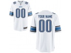 Men's Detroit Lions Customized Game White Jersey