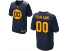 Mens Green Bay Packers Nike Navy Blue Custom Elite Jersey