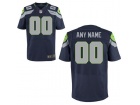 Mens Seattle Seahawks Nike Navy Custom Elite Jersey