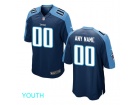 Youth Tennessee Titans Nike Navy Blue Custom Jersey