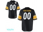 Youth Pittsburgh Steelers Nike Black Custom Game Jersey