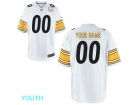 Youth Pittsburgh Steelers Nike White Custom Game Jersey