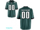 Youth Philadelphia Eagles Nike Green Custom Game Jersey