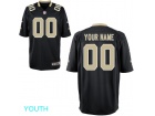 Nike New Orleans Saints Custom Black Youth Game Jersey