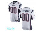 Youth New England Patriots Nike White Custom Game Jersey