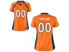 Women's Denver Broncos Nike Orange Custom Game Jersey