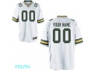 Youth Green Bay Packers Nike White Custom Game Jersey