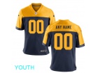 Youth Green Bay Packers Nike Yellow Navy Blue Custom Game Jersey