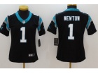 Women Carolina Panthers #1 Cam Newton Black Vapor Untouchable Limited Jersey