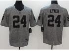 Oakland Raiders #24 Marshawn Lynch Gridiron Gray Limited Football Jerseys