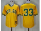 Oakland Athletics #33 Jose Canseco Yellow Throwback Jersey