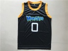 Monstars Space Jam Jersey #0 Allen Movie Stitched Throwback Black